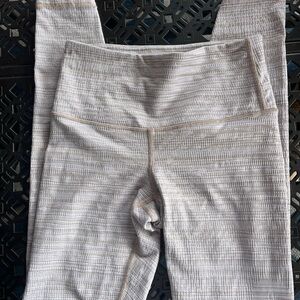 Athleta textured beige and white legging. XXS. Like new